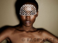 FACE LACE Sweetart Demi Veil White