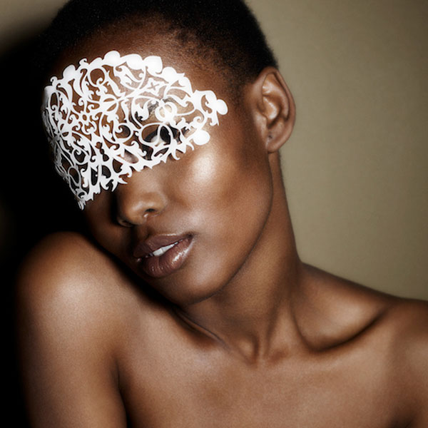 FACE LACE Renaissance Demi Veil White