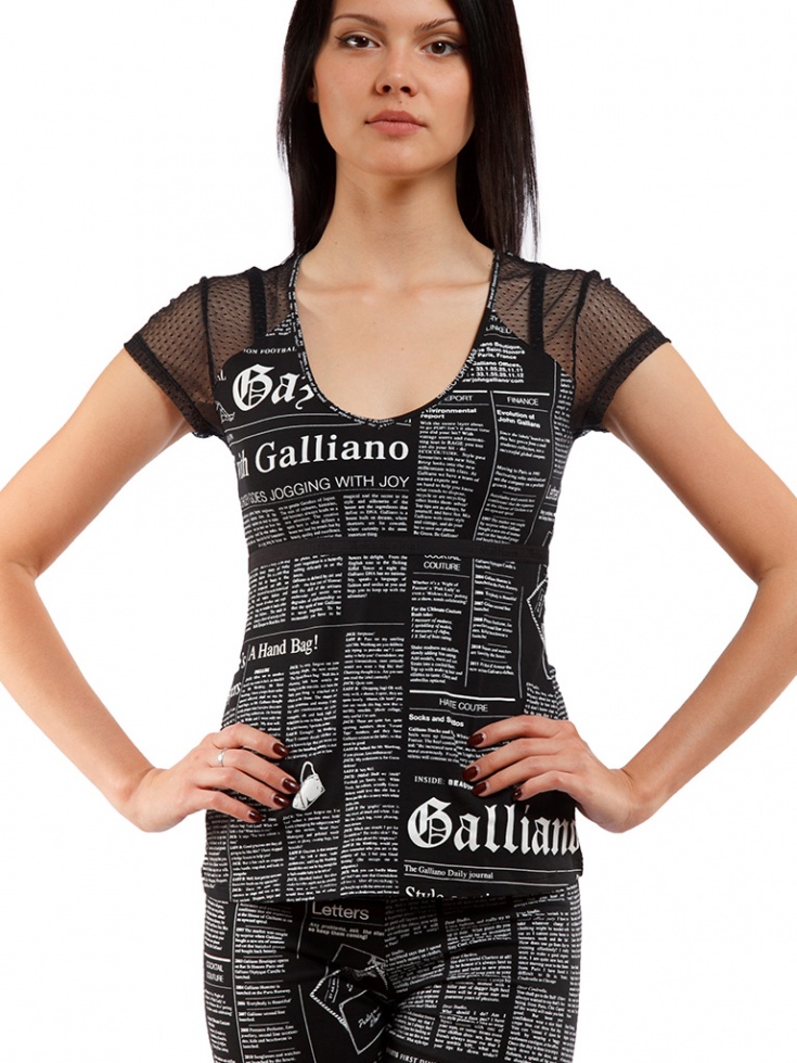 John Galliano футболка H2T43H859 v-12