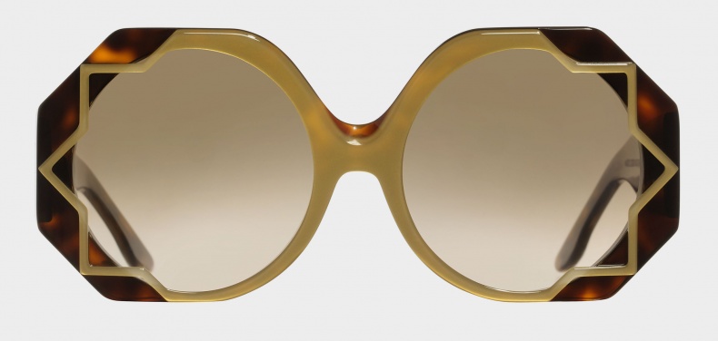 Cutler and Gross GOLD ON DARK TURTLE-GREEN очки